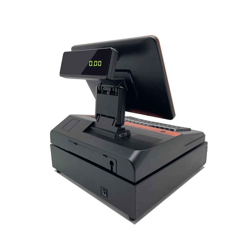 15.6inch supermarket Point of Sale systems with 2nd customer display