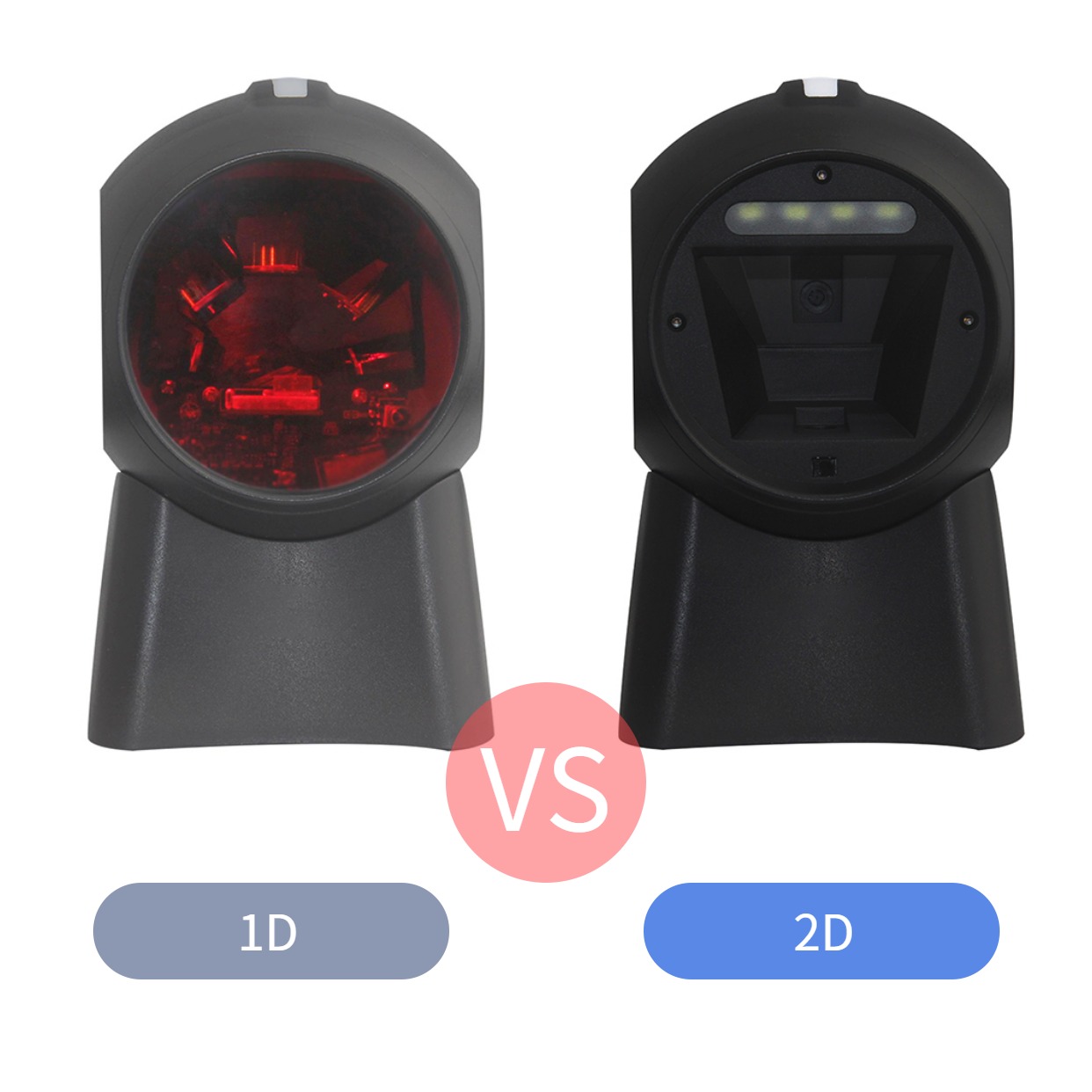 What about the differences between 1D barcode scanner and 2D barcode scanner?