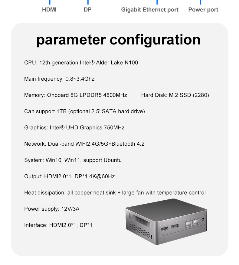 Windows Mini Computer Specification Mini PC with Windows 11