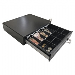 Cash Box Drawer with Lock Key and Money Tray Large Money Box for Cash Register