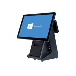 Black color Windows 10 all in one dual screen POS systems