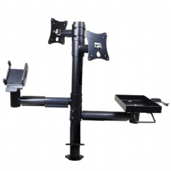 Ruged Metal Construction Multi-holders POS Pole Mount Stand
