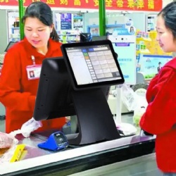 Dual screen pos system for retail shop